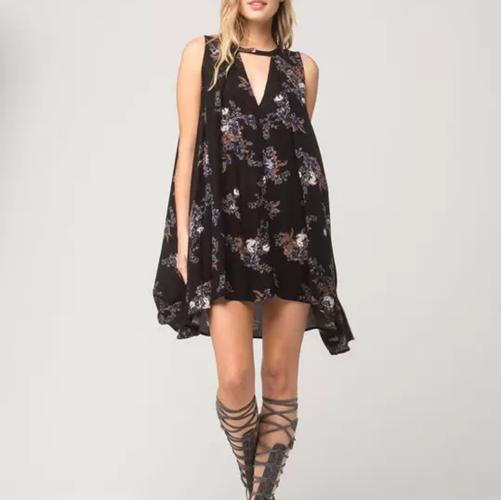 Free People Floral Tree Swing Tunic Dress